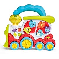 Lights n' Sounds Animal Train, Makes Animal Sounds, Flashing Lights, Enhances Memory, for Children 12 Months and up, Multicolor