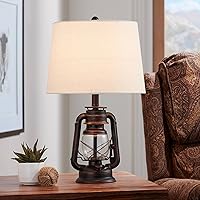 Franklin Iron Works Murphy Rustic Industrial Accent Table Lamp Miner Lantern 23