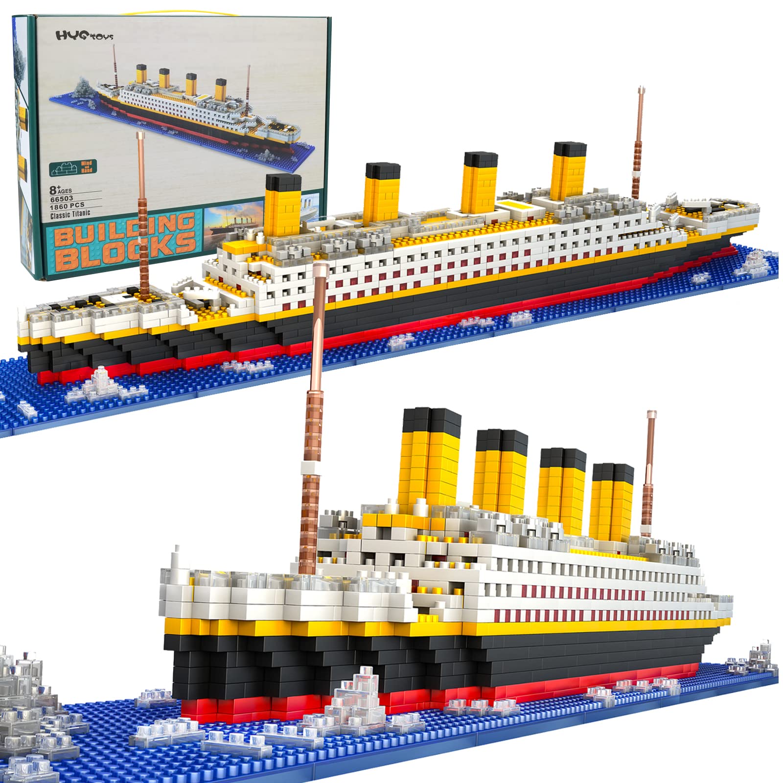 Mua HYG Toys Titanic Micro Mini Building Blocks Set, 1860Pcs Titanic Toy  Ship Model Building Bricks, 3D Puzzle Sets DIY Educational Toys Gift for  Adults and Kids trên Amazon Mỹ chính hãng