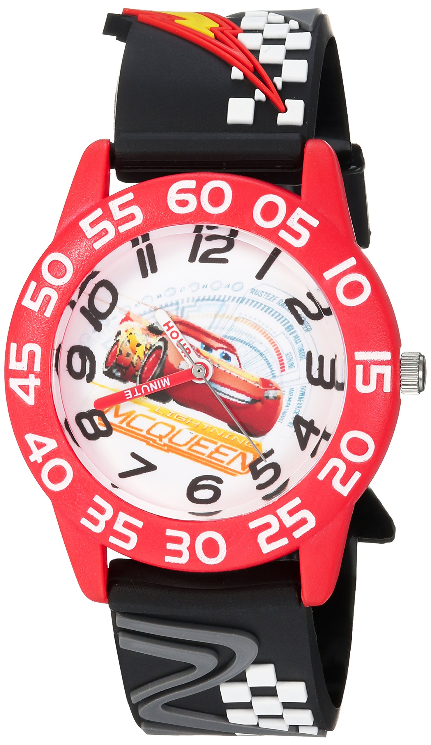 Disney Cars Kids' Plastic Time Teacher Analog Quartz 3D Strap Watch