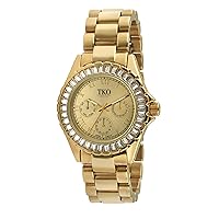 Women's 40mm Multi-Function Watch - Swarovski Crystal Bezel & Steel Bracelet - Day, Date and Month Subdials