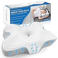 Cervical Pillow for Neck Pain Relief, Contour Memory Foam Neck Pillows, Ergonomic Orthopedic Sleeping Bed Support Pillow for Side Back Stomach Sleepers