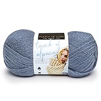 Lion Brand Yarn (1 Skein) Touch of Alpaca Yarn, Dusty Blue