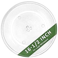 Microwave Glass Plate 16 1/2” Replacement for Glass Turntable Compatible with F06014M00AP Glass Cooking Tray Replace NN-H914BF NN-S944WF NN-S924BF NN-H924BF NN-H934BF NN-H935BF NN-H944BF by Fetechmate