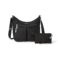 Baggallini Everywhere Bagg - Hobo Crossbody Bag for Women with RFID Wristlet – Water-resistant Travel Bag
