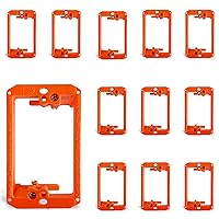 12 Pack Low Voltage Mounting Brackets 1 Gang for Drywall Outlet Cable Pass Through Wall Plates - Cable Wall Plate Bracket for Old Work, Telephone Wires, Network Cable, HDMI, Coaxial & Speaker Wire
