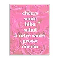 Stupell Industries Cheers in Different Languages Wall Plaque, 10 x 15, Multi-Color