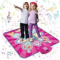 Dance Mat Toys for Kids, 7 Game Modes Princess Electronic Dance Pad with LED Lights, Music Dance Game Toy Christmas Birthday Gifts for Girls Age 3 4 5 6 7 8 9 10 12 Year Old
