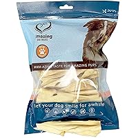 Amazing Dog Treats - Lamb Cheek Strips Dog Chews (15 pc- 8 oz) - Superior Rawhide Alternative for Dogs - All Natural Lamb Cheek Slices Dog Bones - Lamb Cheek Dog Chews - Safe Bones for Dogs