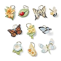 Lenox Butterfly Meadow 10-Piece Ornament Set, 0.45 LB, Multi