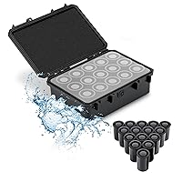 JJC Heavy Duty 120 Film Case Holder for 15 Rolls of 120-Medium Format Film,  IP67 Waterproof and Light-Sealed Film Roll Storage Container (No Film