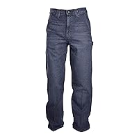 Lapco FR P-INDC10 46X30 100% Cotton Flame-Resistant Modern Carpenter Jeans, Medium Washed Denim, 46
