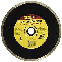 38184 Diamond Plus 6-Inch Wet Tile Cutting Continuous Rim Diamond Blade with 5/8-Inch Arbor, 1/Card
