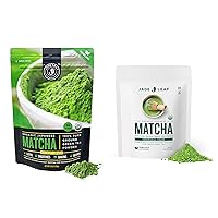 Jade Leaf Matcha Culinary + Ceremonial Matcha Bundle - Organic Matcha Green Tea Powder Culinary Pouch (100g) and Ceremonial Pouch (30g)