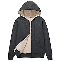 Flygo Women Winter Hoodies Zip Up Fleece Sherpa Lined Warm Sweatshirts Jacket