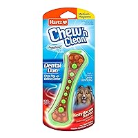HARTZ Chew 'n Clean Dental Duo Bacon Flavored Dog Chew Toy - 1 Count(Pack of 1),Medium