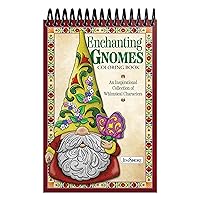 Jim Shore Enchanting Gnomes Coloring Book: An Inspirational Collection of Whimsical Characters (Design Originals) 8x5 Spiral Adult Coloring Book - 32 Folk-Art Inspired Designs on Perforated Paper