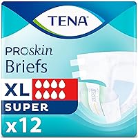 Tena ProSkin Unisex Incontinence Adult Diapers, Maximum Absorbency, Extra Large, 12 ct