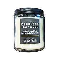 White Barn Bath and Body Works, 1-Wick Candle w/Essential Oils - 7 oz - Many Scents! (Mahogany Teakwood)