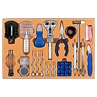 H&S Watch Repair Tool Kit - 155pcs - Tools for Pin Link & Back Removal and Strap Adjustment - Comes in a Box Case