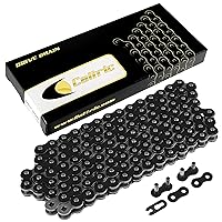 Caltric Balck 520-Pitch 120-Links Non-Oring Drive Chain Compatible with ATV/UTV/Quad/Side X Side/Motorcycle/Dirtbike/with Rivet and Clip on Master Links