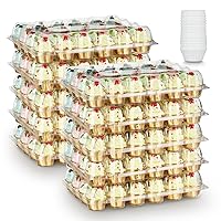 (24 Pack x 10 Sets) Stackable Cupcake Carrier Holders with 240 Pack Cupcake Liners, Plastic Cupcake Boxes Holders for 24 Cupcakes, High Tall Dome Lid Cupcake Containers, Clear Cupcake Trays