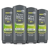 Post-Workout Body Wash 3N1 Recharge 4 Count For Men With Menthol, 18 oz