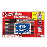 SHARPIE Creative Acrylic Markers, Assorted Colors, Brush Tip, Water-Based, 5 Count Set, Perfect for Art Supplies, Crafts & Rock Painting