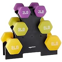 Amazon Basics Neoprene Coated Hexagon Workout Dumbbell Hand Weight