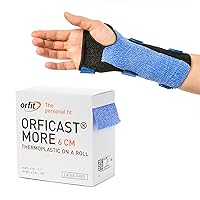 Orficast Easy-Form Splinting Material Heat-Activated Thermoplastic Tape for Trigger Finger, Thumb, Arthritis Pain Relief, Hand Support 2” x 9’, Blue, One Roll