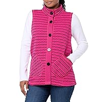 MULTIPLES Womens Button Front Wire Stand Collar High-low Vest