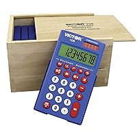 Victor VCT108TK-A1 108 Teacher's Calculator Kit,Blue, Red and White, Small (Pack of 10)