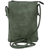 styleBREAKER mini shoulder bag with studs in a star formation, shoulder bag, handbag, bag, ladies 02012235