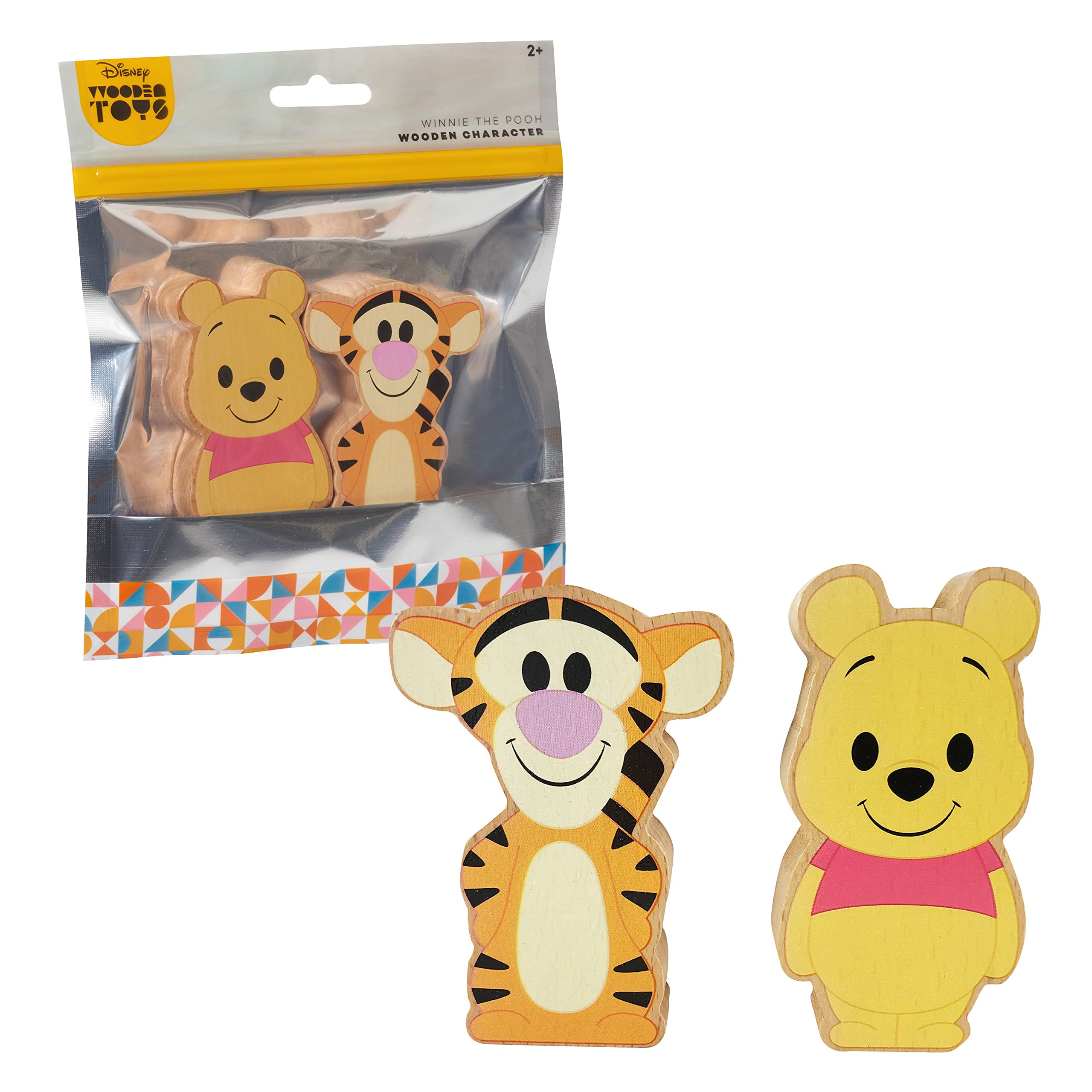 Disney Wooden Toys 2-Piece Figure Set with Winnie the Pooh & Tigger, Amazon Exclusive, by Just Play