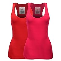 Zenana Women's Plain Solid Color Ribbed Racerback Tank Top Shirt Plus Sizes