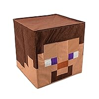 Minecraft Block Head Costume Headpiece, Official Minecraft Costume Accessories, Single Size Costume Mask