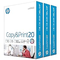 HP Papers | 8.5 x 11 Paper | Copy &Print 20 lb | 3 Ream Case - 1,500 Sheets | 92 Bright | Made in USA - FSC Certified | 200090C