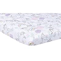 Trend Lab Quilted Jersey Playard Sheet, Playful Unicorns