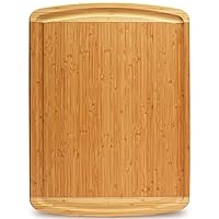 GREENER CHEF 24 Inch 2XL Extra Large Bamboo Cutting Boards for Kitchen, Stove Top Butcher Block, Extra Large Wooden Carving Board for Meat, Veggies, Charcuterie Board with Deep Juice Grooves