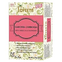 Loveeta Wellness Garcinia Cambogia Tea Raspberry & Hibiscus - 15 Tea Bags (Gmo Free, Gluten Free, Dairy Free, Sugar Free & 100% Natural)