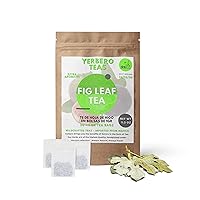 Yerbero - Fig Leaf (Hoja De Higo - Aroma Fuerte) 30 Tea Bags 1gr (0.03oz) - Net WT 30gr (1.3oz) | Skin Care Tea | Aromatic, Sweet Taste Resealable Bag | 100% All Natural, non-GMO, Gluten-free.