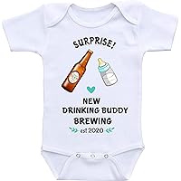 Custom Pregnancy reveal Dad Surprise New Drinking Buddy brewing baby announcement husband