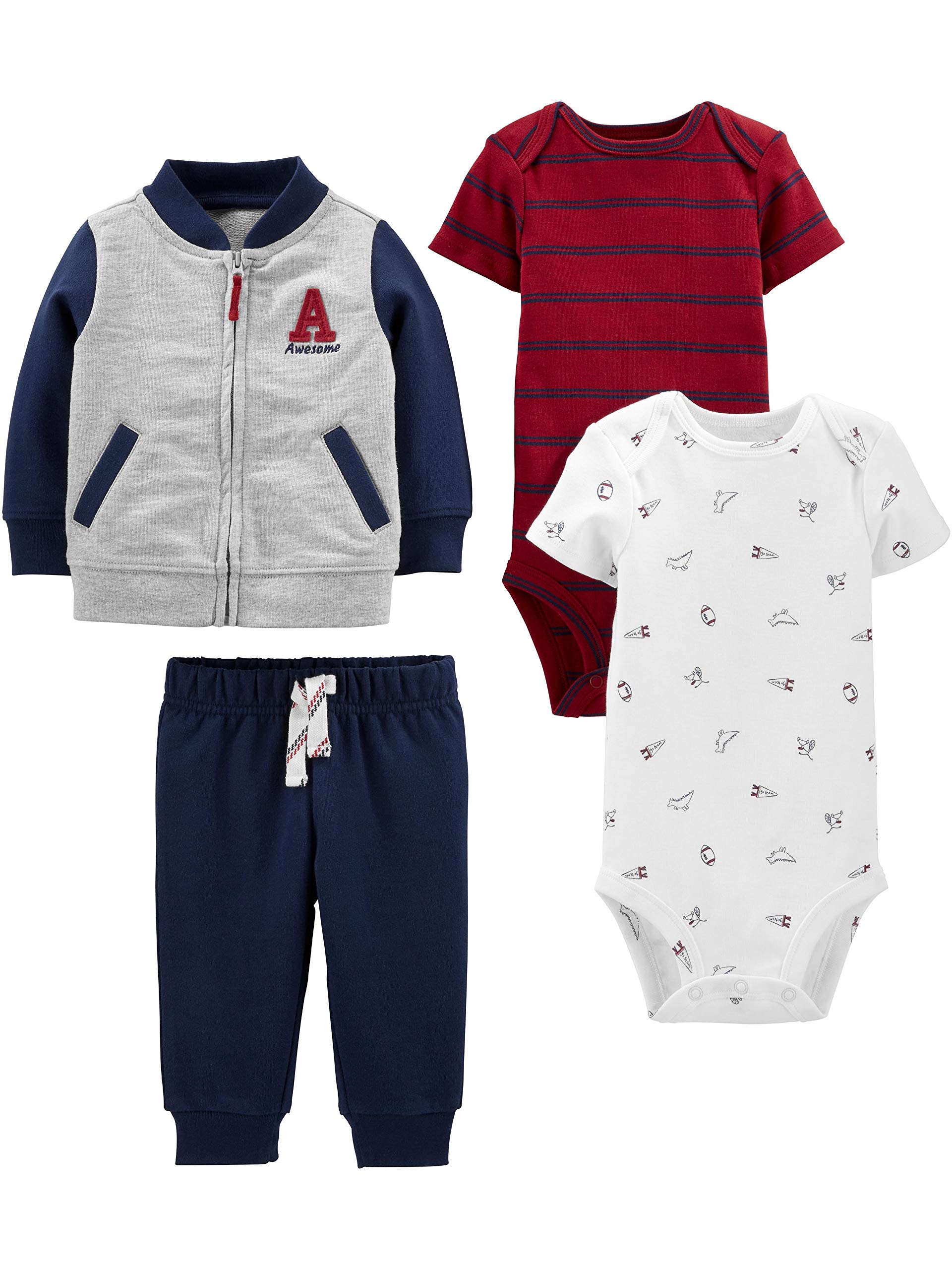 Simple Joys by Carter's Baby Boys' 4-Piece Jacket, Pant, and Bodysuit Set