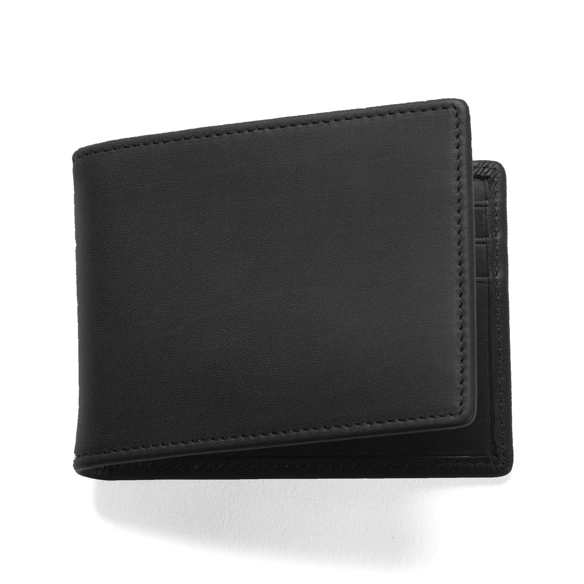 Leatherology Black Onyx Men's Thin Bifold Wallet - RFID Available