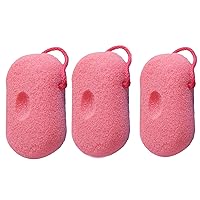 Professional Luxe Bath Sponge for Bathing/Multipurpose Soft Loofah/Face n Body Scrubber Loufah for Men, Women and Kids, Combo Pack of 3, Pink