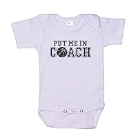 Baby Basketball Outfit/Put Me In Coach/B-ball Bodysuit/Unisex Newborn Onesie