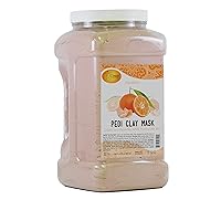 Clay Mask, Mandarin, 128 Oz - Pedicure and Body Deep Cleansing, Skin Pore Purifying, Detoxifying and Hydrating - Natural Bentonite Clay, Infused with, Amino Acids