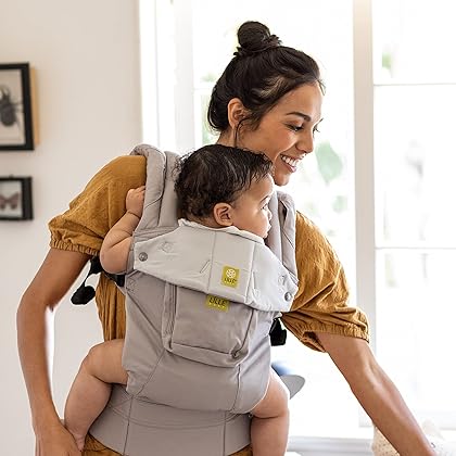 LÍLLÉbaby Complete All Original Ergonomic 6-in-1 Baby Carrier Newborn to Toddler - with Lumbar Support - for Children 7-45 Pounds - 360 Degree Baby Wearing - Inward and Outward Facing - Stone