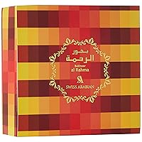 Bakhoor Al Rahma (25 Tablets) | Long Lasting Oud Incense with Sultry Rose, Amber, Cardamom and Sandalwood Notes | Use with Traditional Charcoal or Electric Bukhoor Burners (Mabkhara) | Frankincense