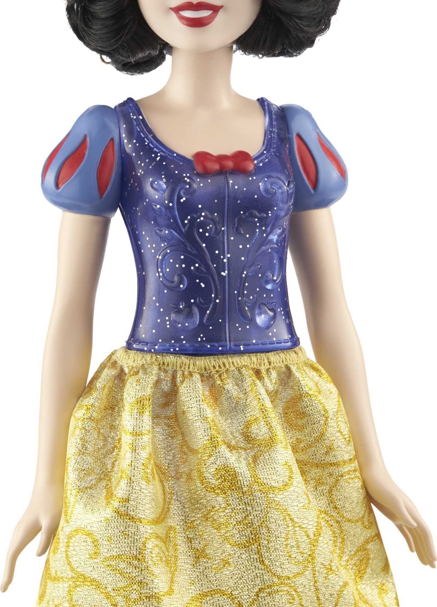 Mattel Disney Princess Snow White Fashion Doll, Sparkling Look with Black Hair, Brown Eyes & Hair Accessory